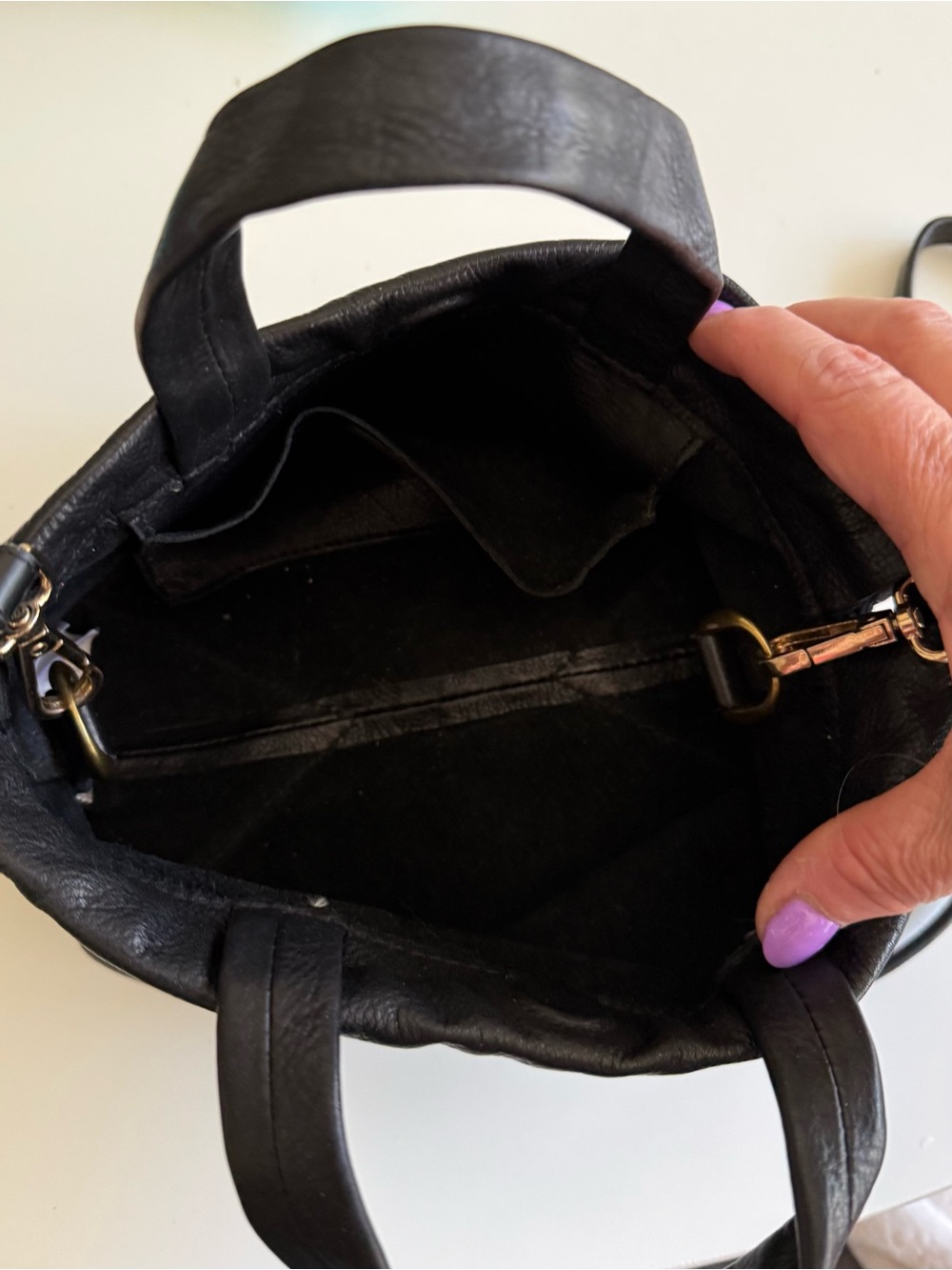 Madewell Black Leather Crossbody Bag - Picture 2 of 4